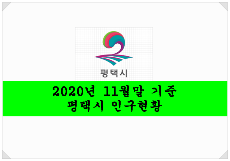 2020년 11월말 기준 평택시 인구 / 평택지원특별법 4년 연장안 국회통과. 2026년까지!