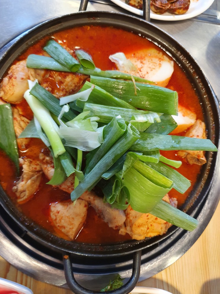 수원 광교 정정아 식당 닭볶음탕 정식+해물파전 맛집 내돈내산 후기