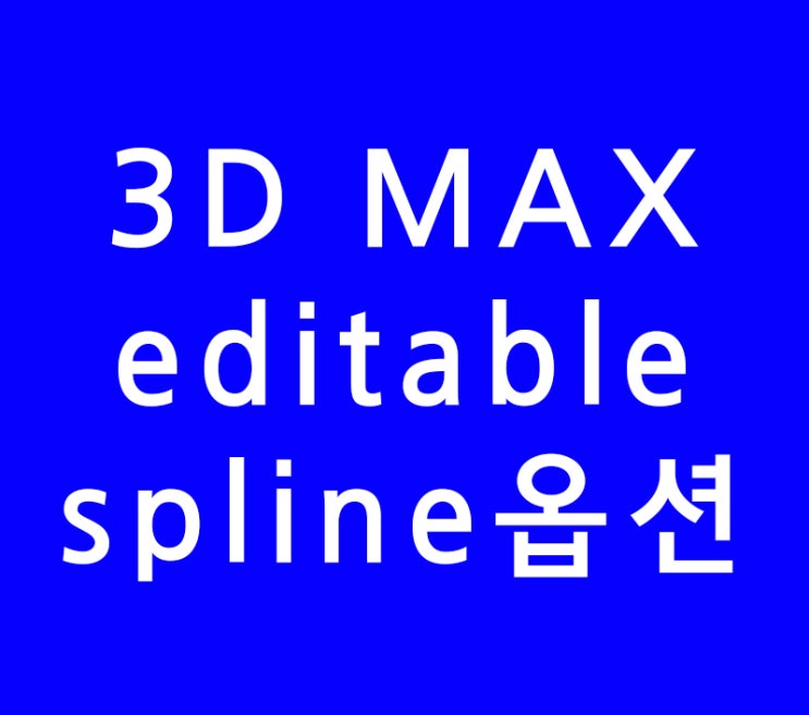 3D MAX의 edtable spline