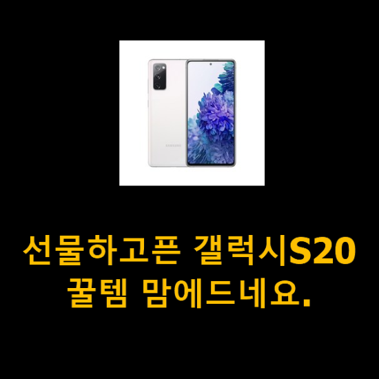선물하고픈 갤럭시S20 꿀템 맘에드네요. 선물하고픈 갤럭시S20 꿀템 맘에드네요.