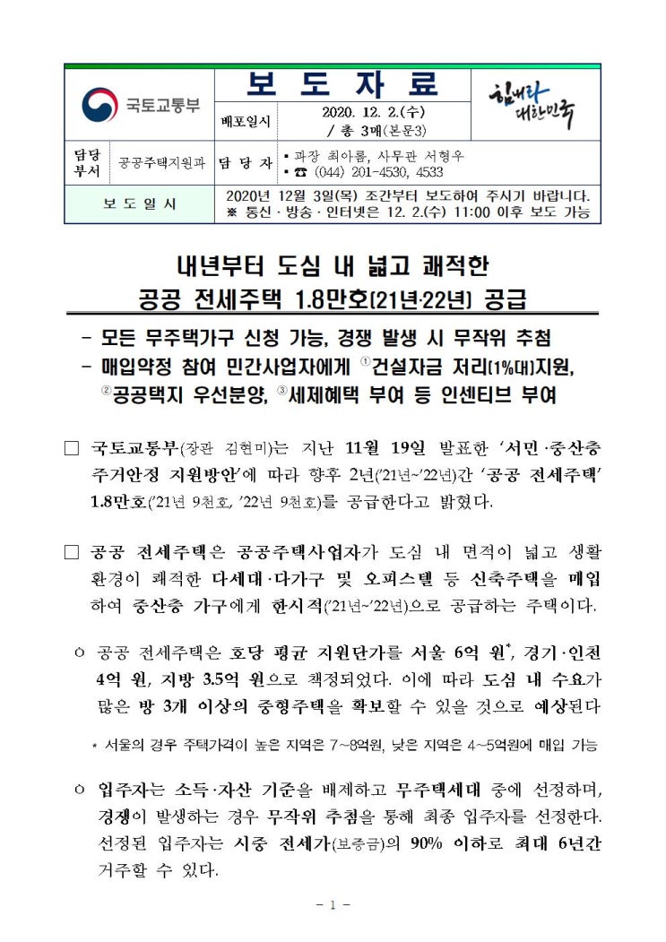 2021년 공공전세주택 입주자 선정방법, 가격, 거주기간 알아보기