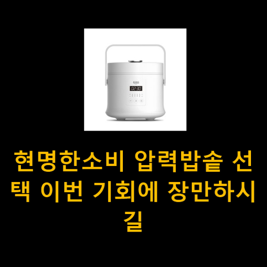 현명한소비 압력밥솥 선택 이번 기회에 장만하시길 현명한소비 압력밥솥 선택 이번 기회에 장만하시길