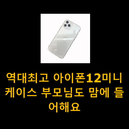 역대최고 아이폰12미니케이스 부모님도 맘에 들어해요 역대최고 아이폰12미니케이스 부모님도 맘에 들어해요