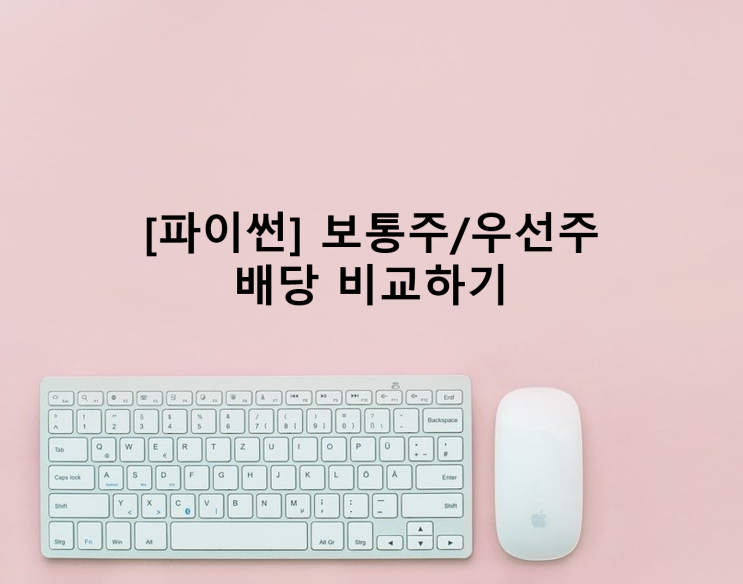  [파이썬] 보통주/우선주 배당 비교하기_1