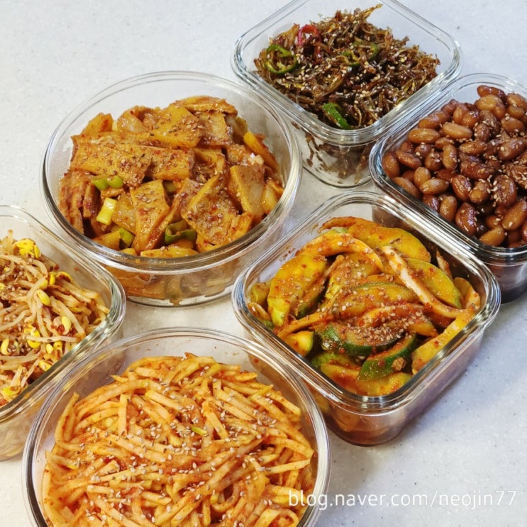 Jinny's집밥다이어리 12월3일 주간밥상 일주일 반찬만들기 밑반찬 6종 식구들이 너무 잘먹어