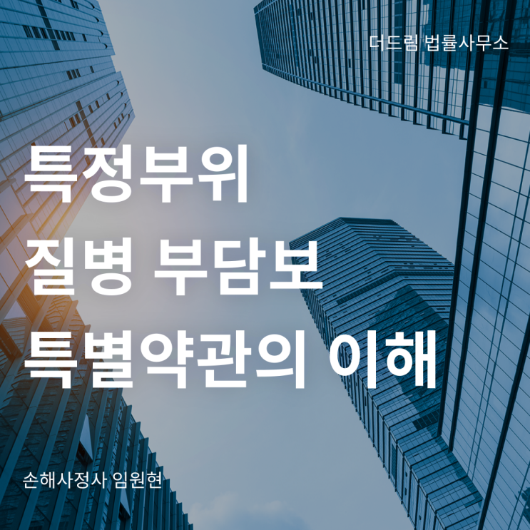 특정부위 질병 부담보 특별약관의 이해 - 손해사정사 임원현