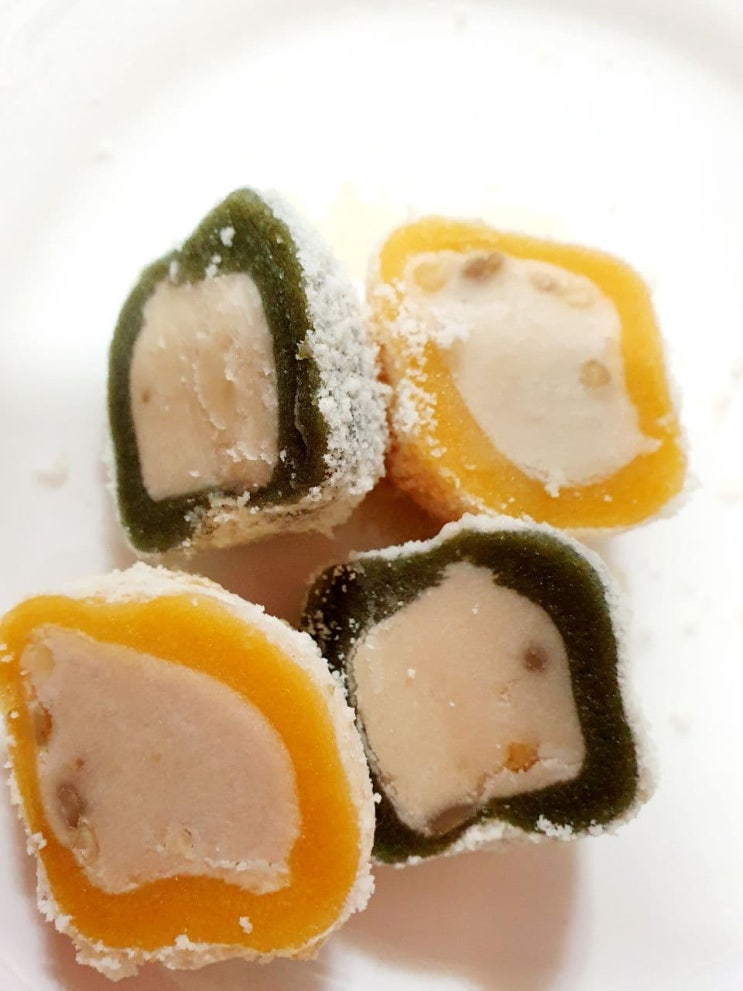 쫀득쫀득 맛있는 팥앙금쑥떡