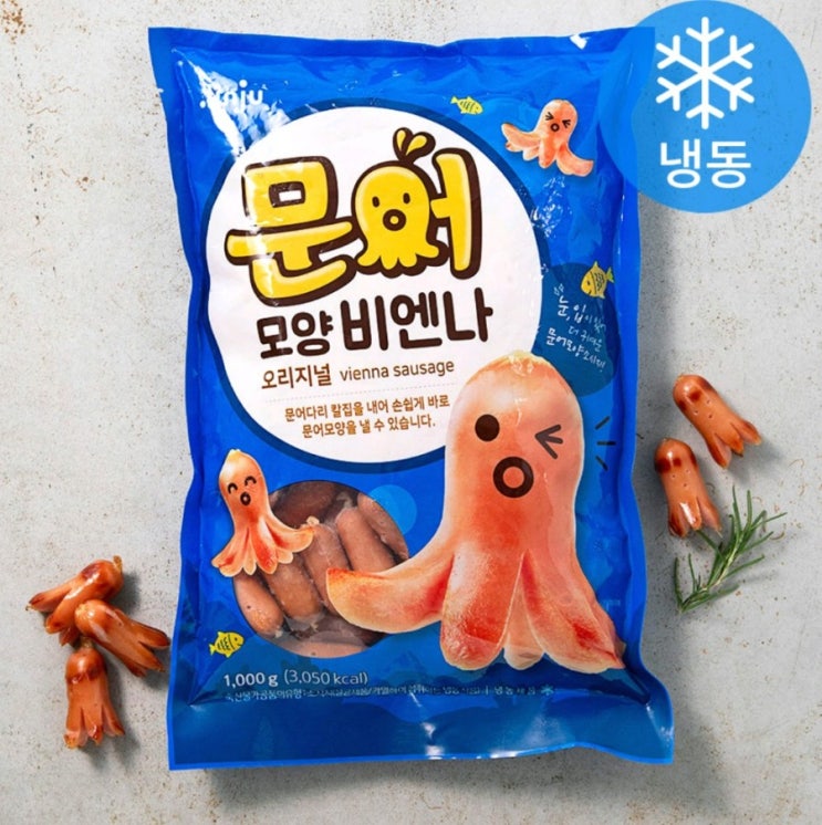  진주햄 문어 모양 비엔나 소시지 오리지널 (냉동) 할인16프로