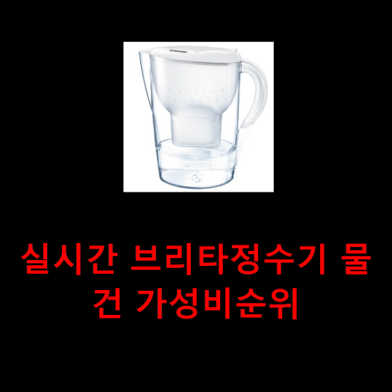 실시간 브리타정수기 물건 가성비순위