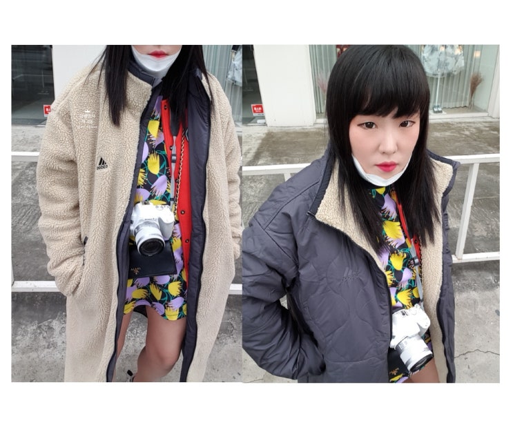  아디다스 쉐르파 리버서블 자켓 아디다스 롱쉐르파 자켓 (GP5514)