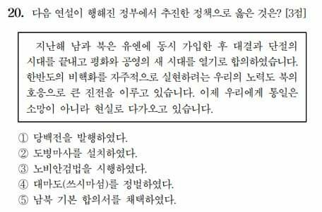 이걸 문제라고 냈나요…수능 한국사 20번 문제 논란