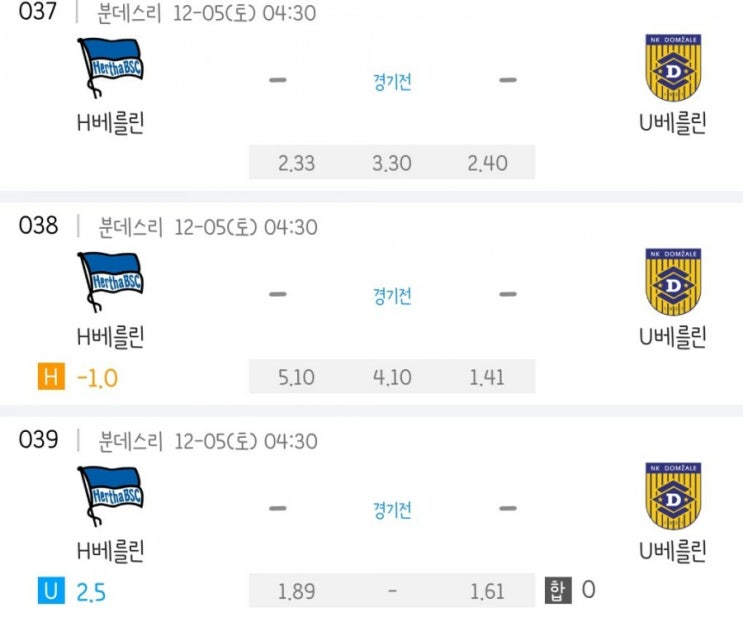 2020.12.04 분데스리가 H베를린 U베를린 2020.12.04 분데스리가 H베를린 U베를린