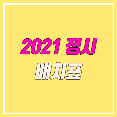 2021 정시 배치표 & 수능 합격예측 서비스 (메가스터디, 대성, 이투스 모지, 진학사, 유웨이, 종로)