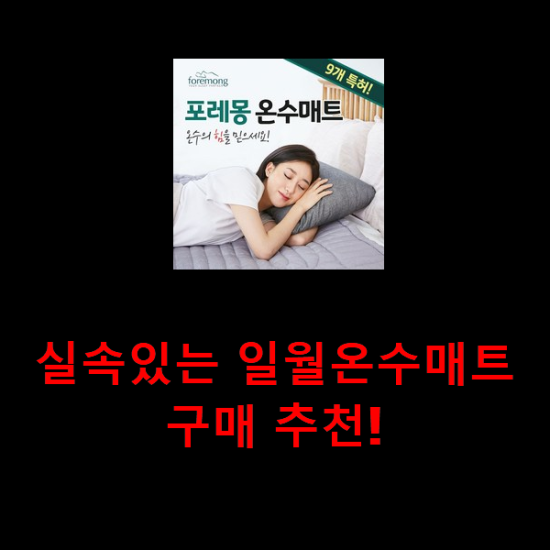 실속있는 일월온수매트 구매 추천! 실속있는 일월온수매트 구매 추천!