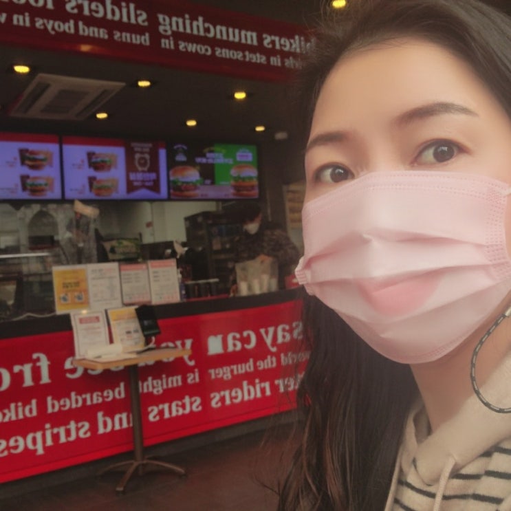 안산 드라이브스루 취식가능한 월피동 롯데리아