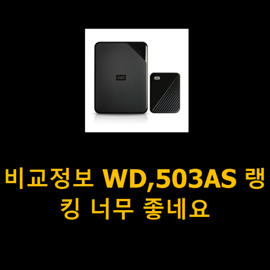 비교정보 WD,503AS 랭킹 너무 좋네요