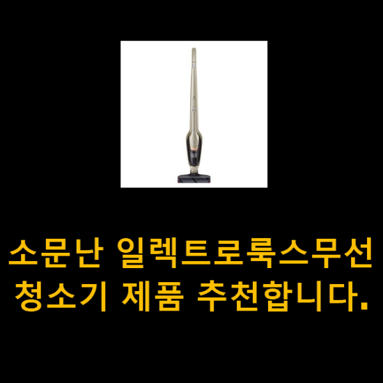 소문난 일렉트로룩스무선청소기 제품 추천합니다.