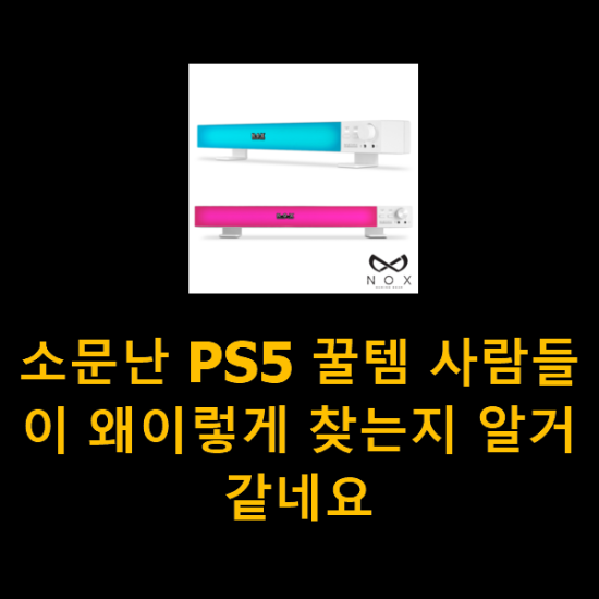 소문난 PS5 꿀템 사람들이 왜이렇게 찾는지 알거같네요