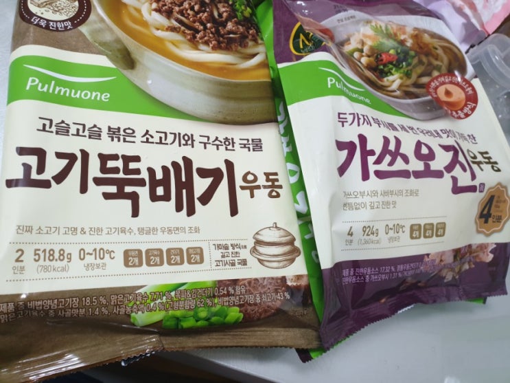  풀무원신제품 고기뚝배기우동 가쓰오진우동