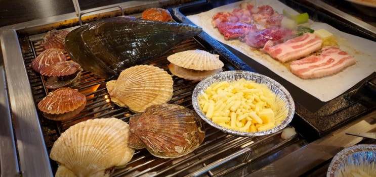  칠곡 석적 맛집, 왕십리 조개창고(구미 조개구이 무한리필, 가리비, 키조개)