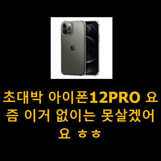 초대박 아이폰12PRO 요즘 이거 없이는 못살겠어요 ㅎㅎ