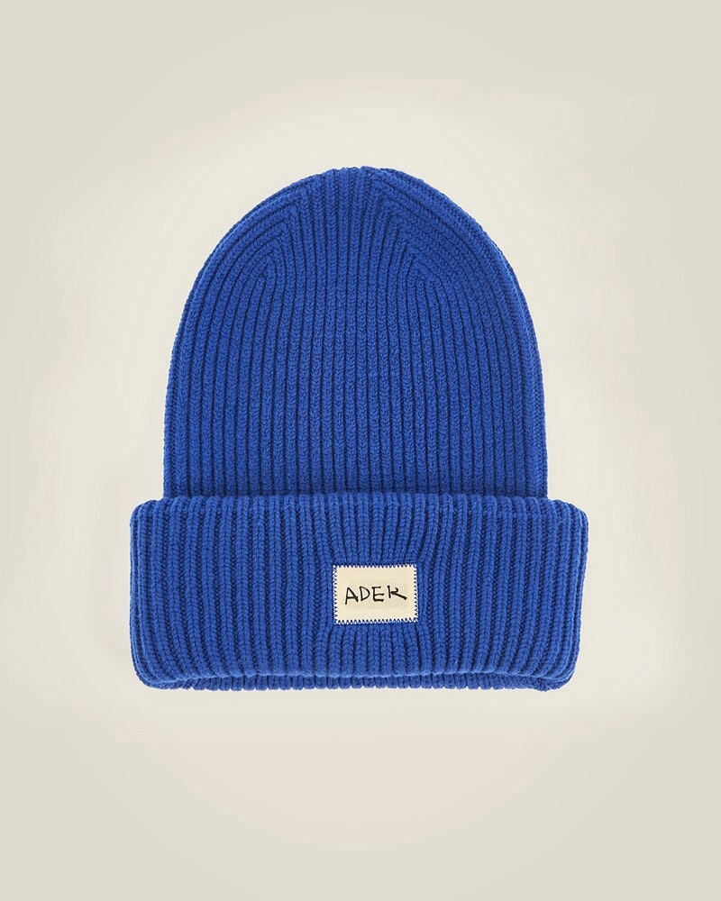 帽子 ADER Error CRUMPLE Beanie ADER error Blue Crumple Logo Beanie ADER error
