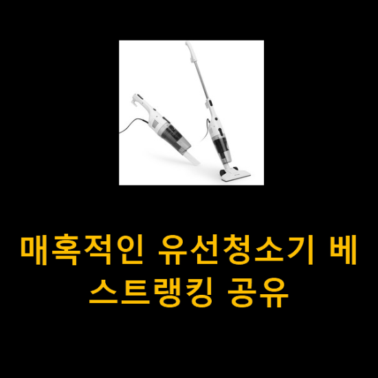 매혹적인 유선청소기 베스트랭킹 공유