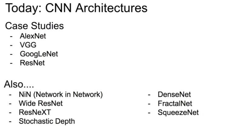  CS231n Lecture 9 | CNN Architectures