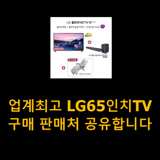 업계최고 LG65인치TV 구매 판매처 공유합니다