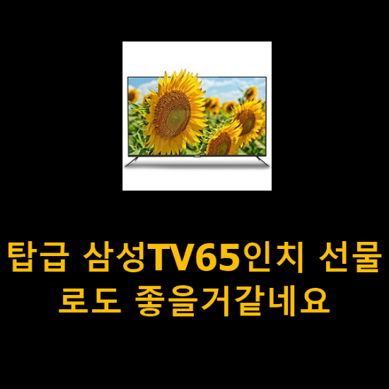 탑급 삼성TV65인치 선물로도 좋을거같네요