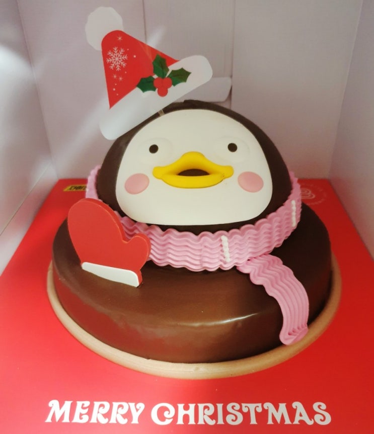 펭하!! 파리바게트 크리스마스 펭수 케이크