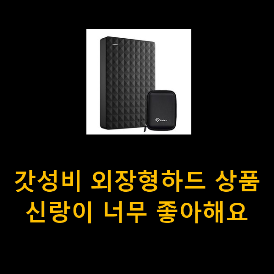 갓성비 외장형하드 상품 신랑이 너무 좋아해요 갓성비 외장형하드 상품 신랑이 너무 좋아해요