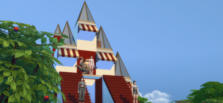 심즈 4 인테리어 ] 깅엄체크 왕국 패션쇼 런웨이 ] Gingham Kingdom Fashion Show Runway ] Build No CC ]