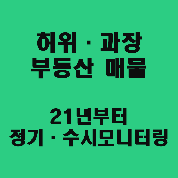 허위·과장 부동산 매물,21년부터 정기·수시모니터링 강화/2020.12.07