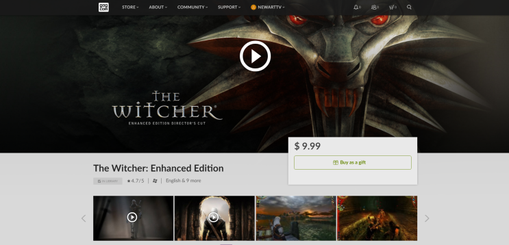 The Witcher: Enhanced Edition 무료 - gog.com