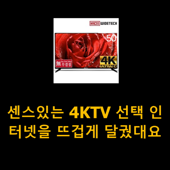 센스있는 4KTV 선택 인터넷을 뜨겁게 달궜대요