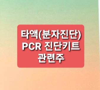 타액(분자진단) PCR 진단키트관련주