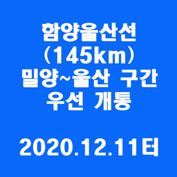  함양울산선(145km) 중 밀양-울산 구간 우선 개통