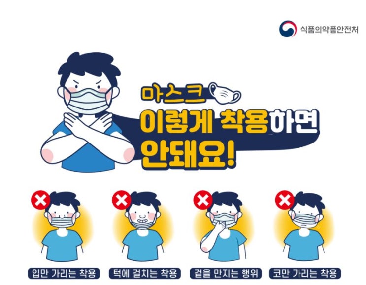  일상속 마스크 올바르게 쓰는방법