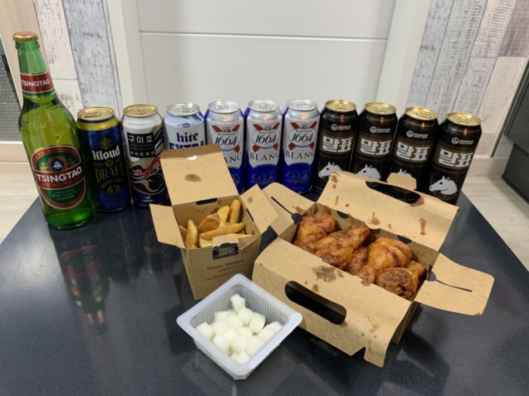  빵이맛집:)경남사천읍"교촌치킨"(with말표맥주)
