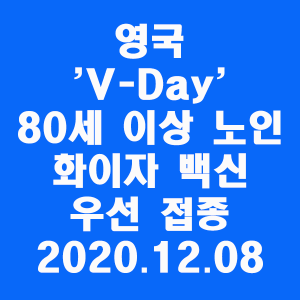  英 오늘 'V-Day'...80세 이상 노인 화이자 백신 우선 접종/2020.12.08