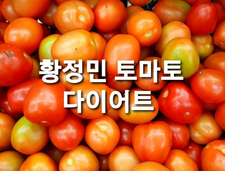 황정민 토마토 다이어트 빠른 체중감량