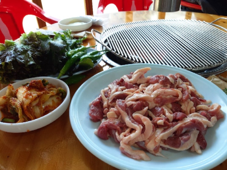  수원 화성 맛집 칠보농원에서 생오리고기 구이 드세요~