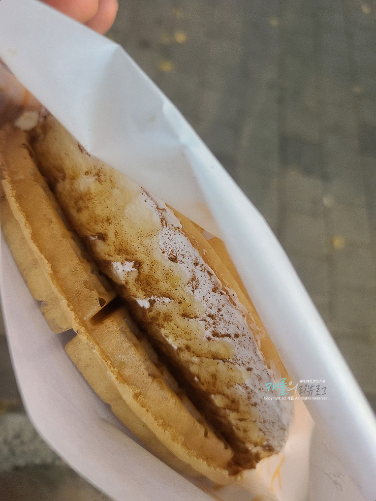 와플대학 검단사거리점 애플시나몬 포장 (메뉴 및 가격) 와플대학 검단사거리점 애플시나몬 포장 (메뉴 및 가격)