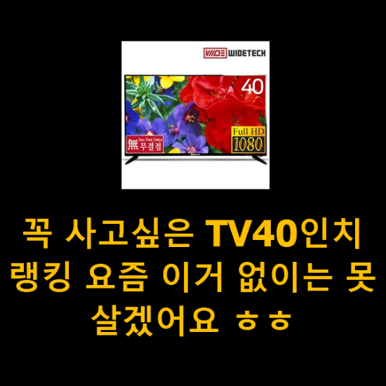 꼭 사고싶은 TV40인치 랭킹 요즘 이거 없이는 못살겠어요 ㅎㅎ