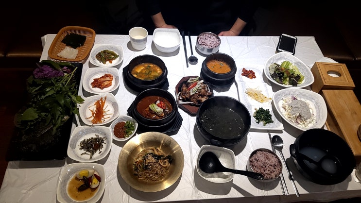 밀양 영남루 맛집 '한끼쌈밥' - 한끼쌈밥정식(신선한 야채와 고등어조림, 숯불 석쇠불고기 맛보기)