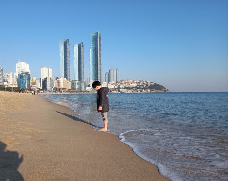  부산 멋진 바다 풍경 해운대해수욕장