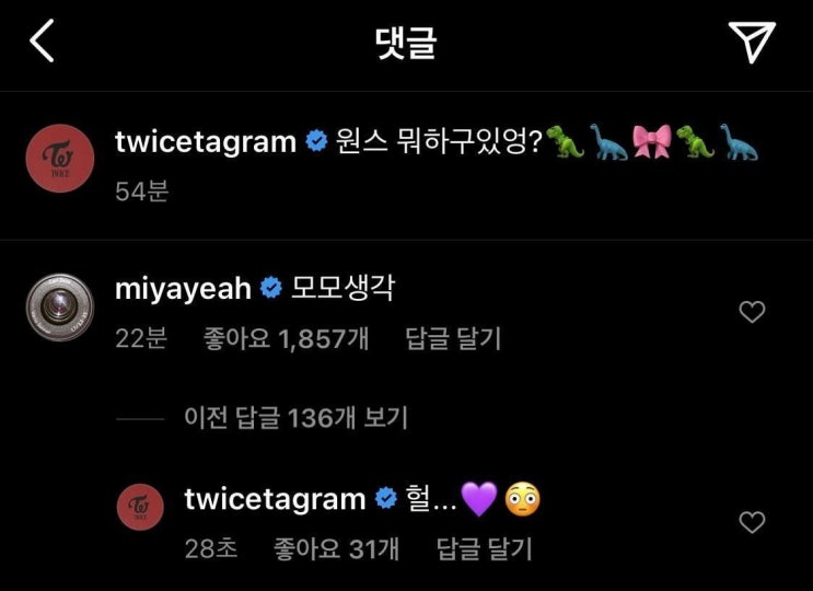 트와이스 인스타에 댓글 단 선미 트와이스 인스타에 댓글 단 선미
