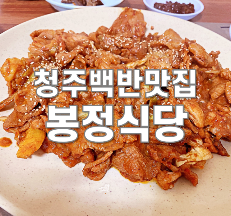  청주 백반 맛집 우암동 봉정식당 집밥이 생각나는!