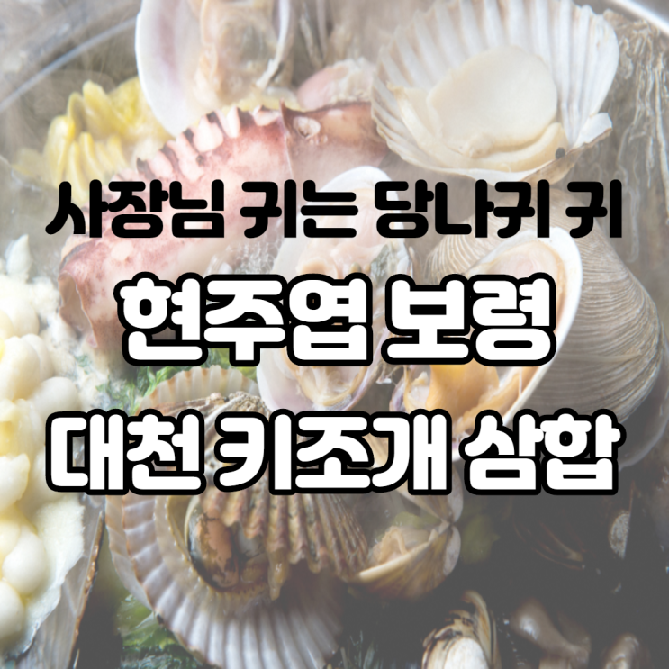 사장님 귀는 당나귀 귀 보령 현주엽이 다녀간 대천 키조개 삼합 구이 나도 먹어 보았다